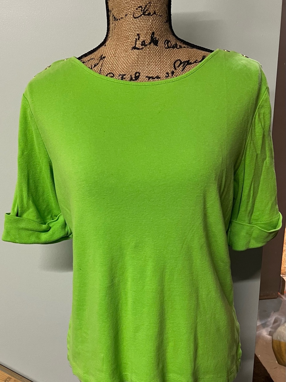 Ralph Lauren Lime Green Short Sleeve Women's Tee